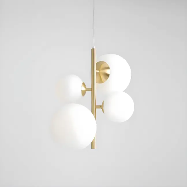 Pionowa lampa wisząca Bloom 4 - Aldex - do salonu i kuchni w stylu Art Deco