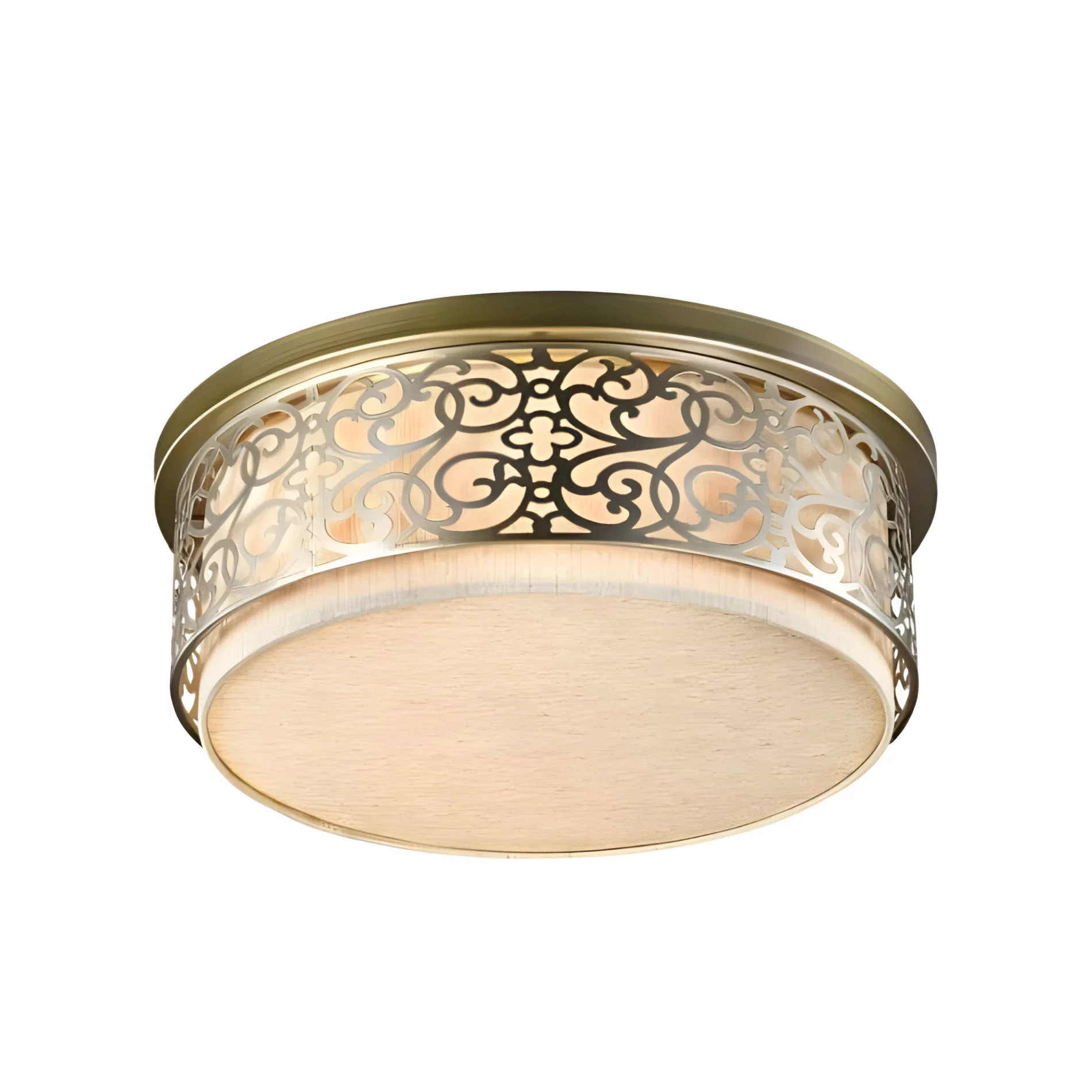 Ozdobny plafon Venera od Maytoni z jasnym abażurem