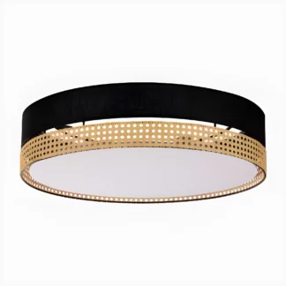 Plafon Paglia M - TK Lighting - czarny, do wnętrz rustykalnych i skandynawskich