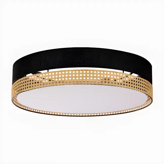 Plafon Paglia M - TK Lighting -  czarny, do wnętrz rustykalnych i skandynawskich