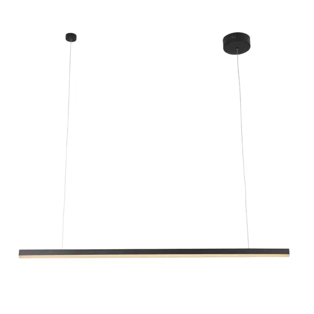 Podłużna lampa wisząca Trio - czarna, LED, ściemnialna