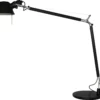 Czarna lampa biurkowa Tolomeo z regulowanym kloszem