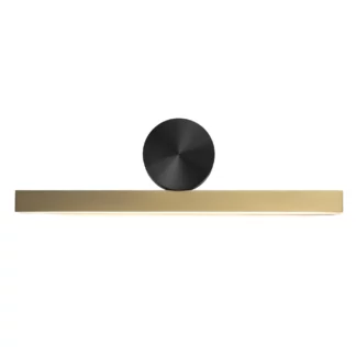 Nowoczesna lampa ścienna Boogie LED w czarno-złotym wykończeniu