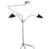 Nowoczesna lampa podłogowa Crane z trzema regulowanymi kloszami