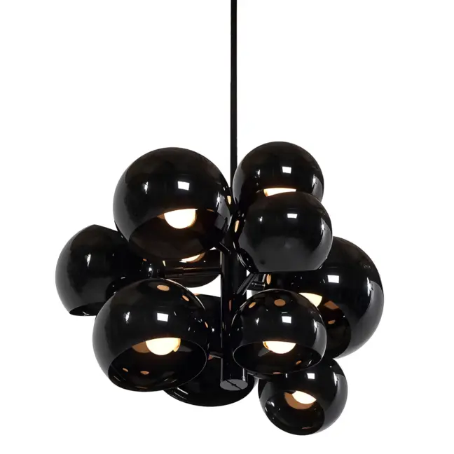 Czarna lampa wisząca Astronomy 11 o średnicy 55 cm