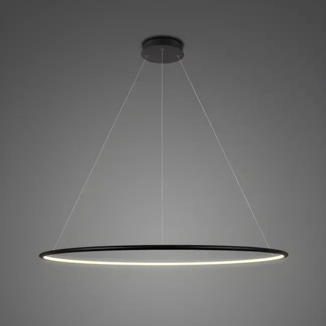 Wisząca lampa Shape XL w kolorze czarnym z wbudowanym LED-em o ciepłej barwie 3000K i funkcją ściemniania