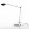 Biała lampka biurkowa Demetra Professional Tavolo z LED i ściemniaczem