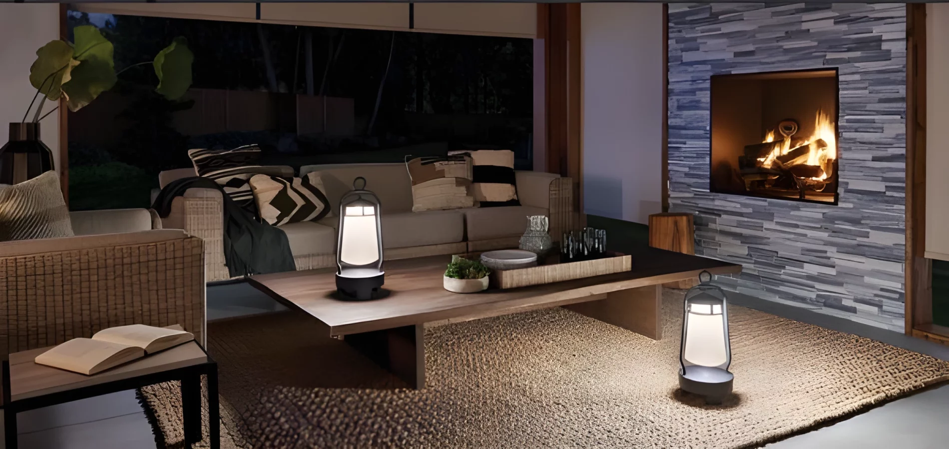 Przenośna latarnia ogrodowa Lyndon na taras