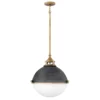 Wisząca lampa Fletcher z mlecznym kloszem