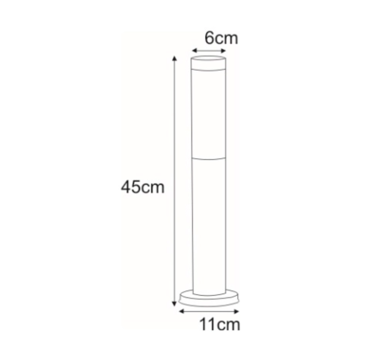 Słupek ogrodowy Anica 45 cm IP44 srebrny E27
