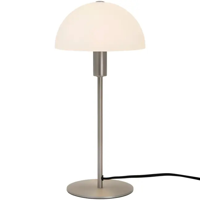 Srebrna lampa stołowa Ellen - na komodę, na stolik nocny