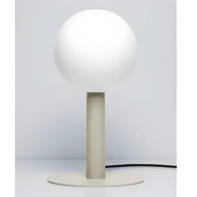 Beżowa lampa stołowa Matuba z elegancką podstawą