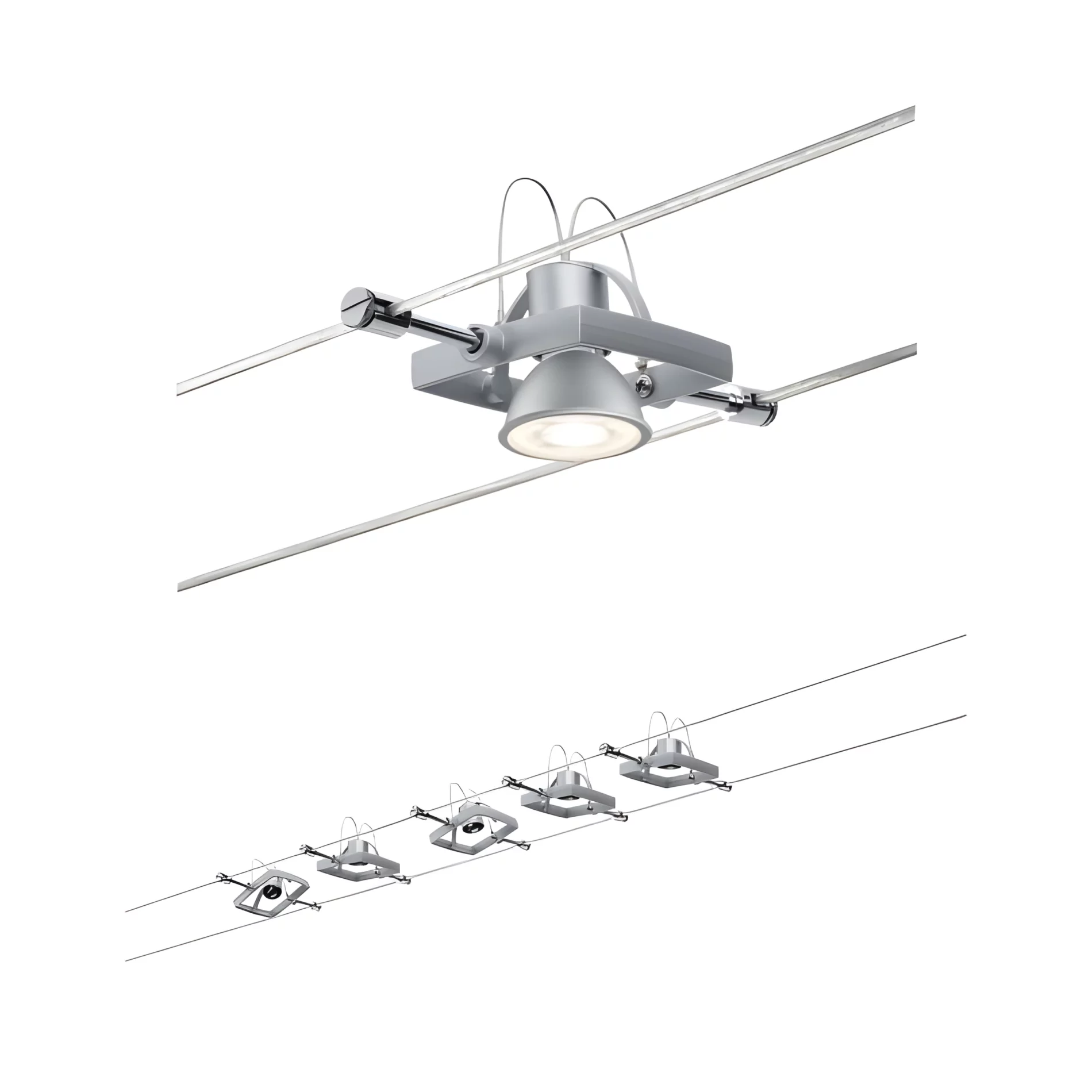 System linkowy Zest Mac II - maks 5x10W, chrom mat, 230/12V