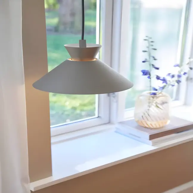 Szara lampa wisząca Dial 25 - Nordlux - do wnętrz w stylu skandynawskim