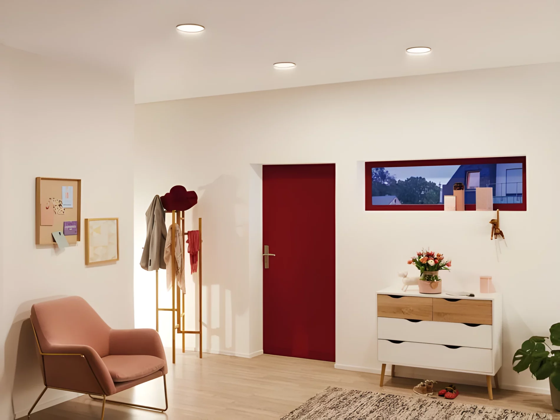 Wbudowany panel LED Areo do przedpokoju