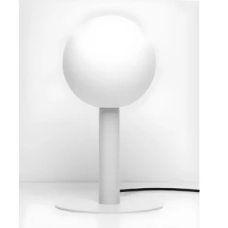 Nowoczesna biała lampa stołowa Matuba o stylowym designie