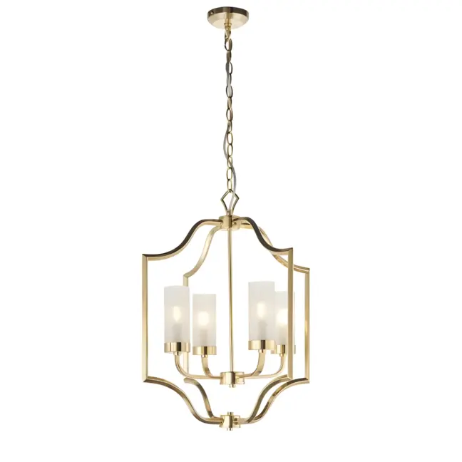 Elegancka, złota lampa wisząca Edrea