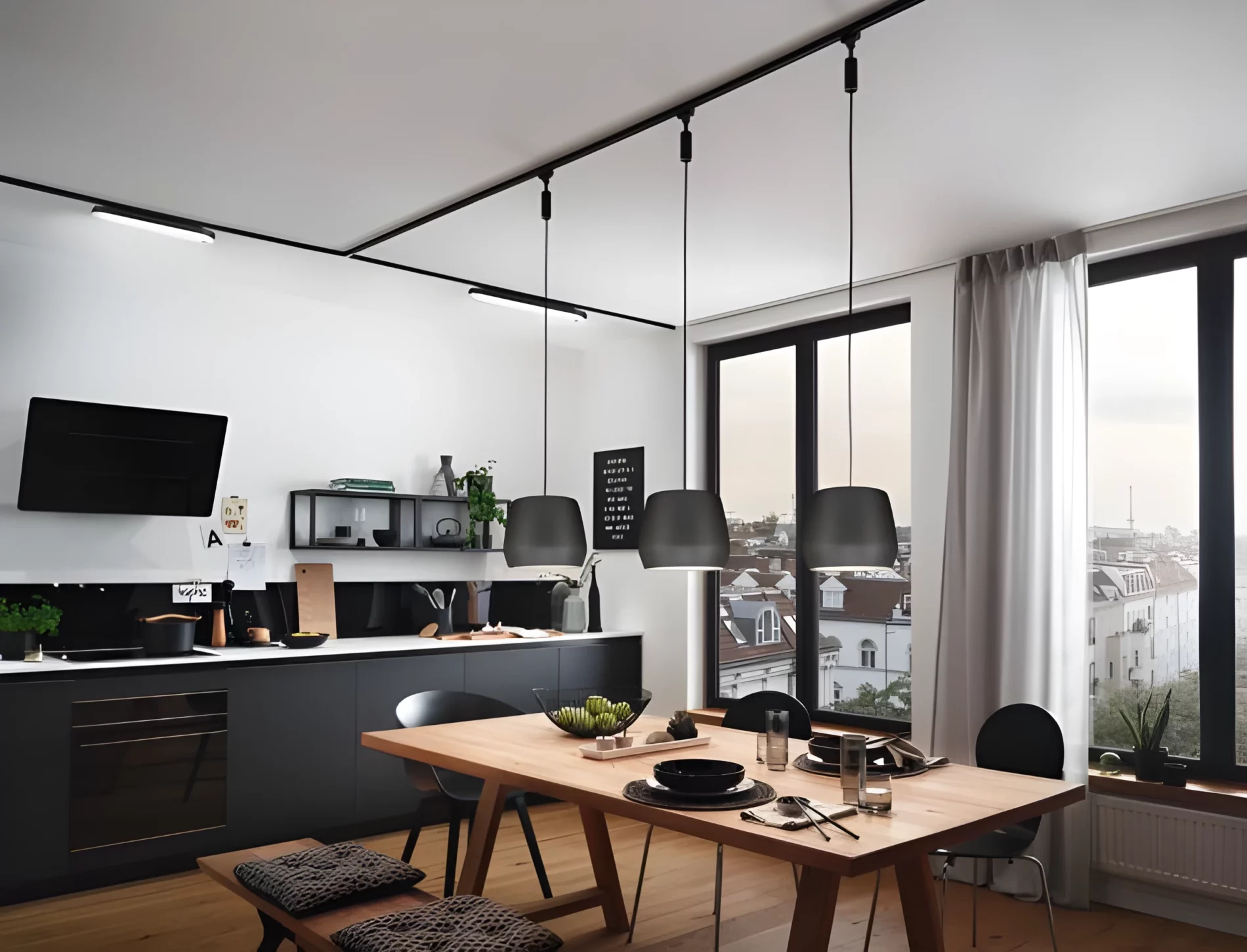 Zwis Easy Basic - czarny, system szynowy URail