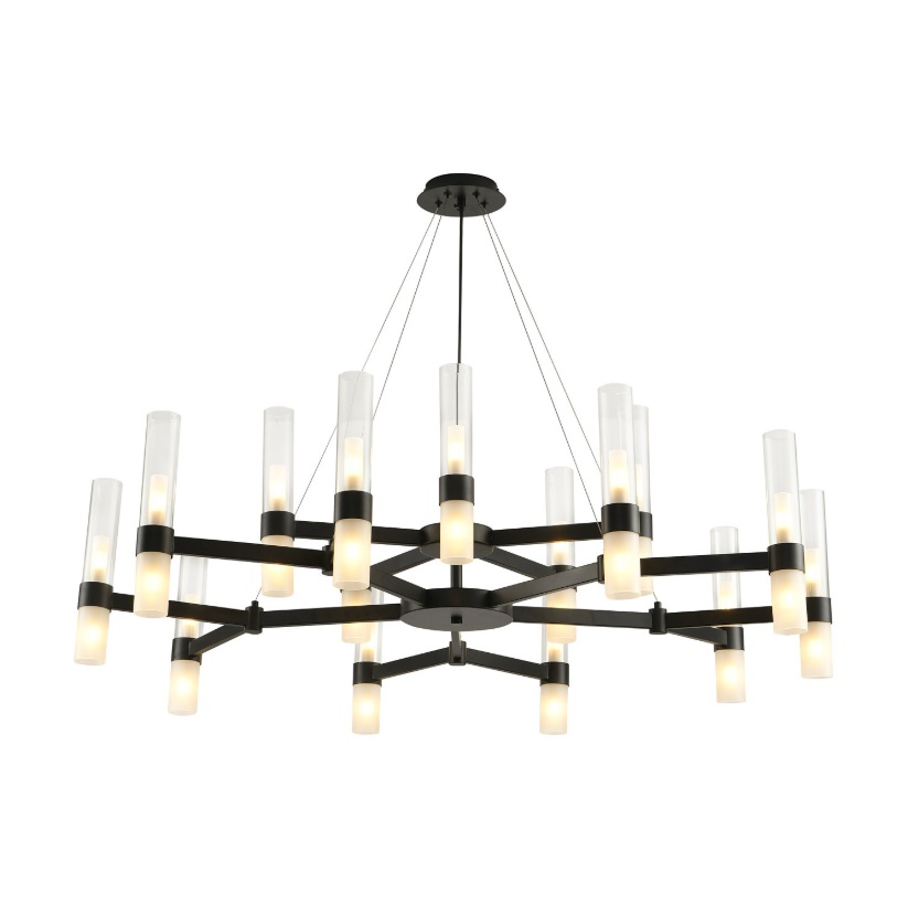 Żyrandol Candela 120 cm, 30xG9, czarny – nowoczesny, regulowany