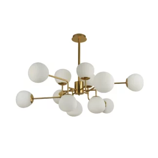 Żyrandol Erich marki Maytoni na 12 żarówek w kolorze złotym i białym