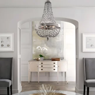 Żyrandol w stylu glamour Luxembourg do wysokiego salonu