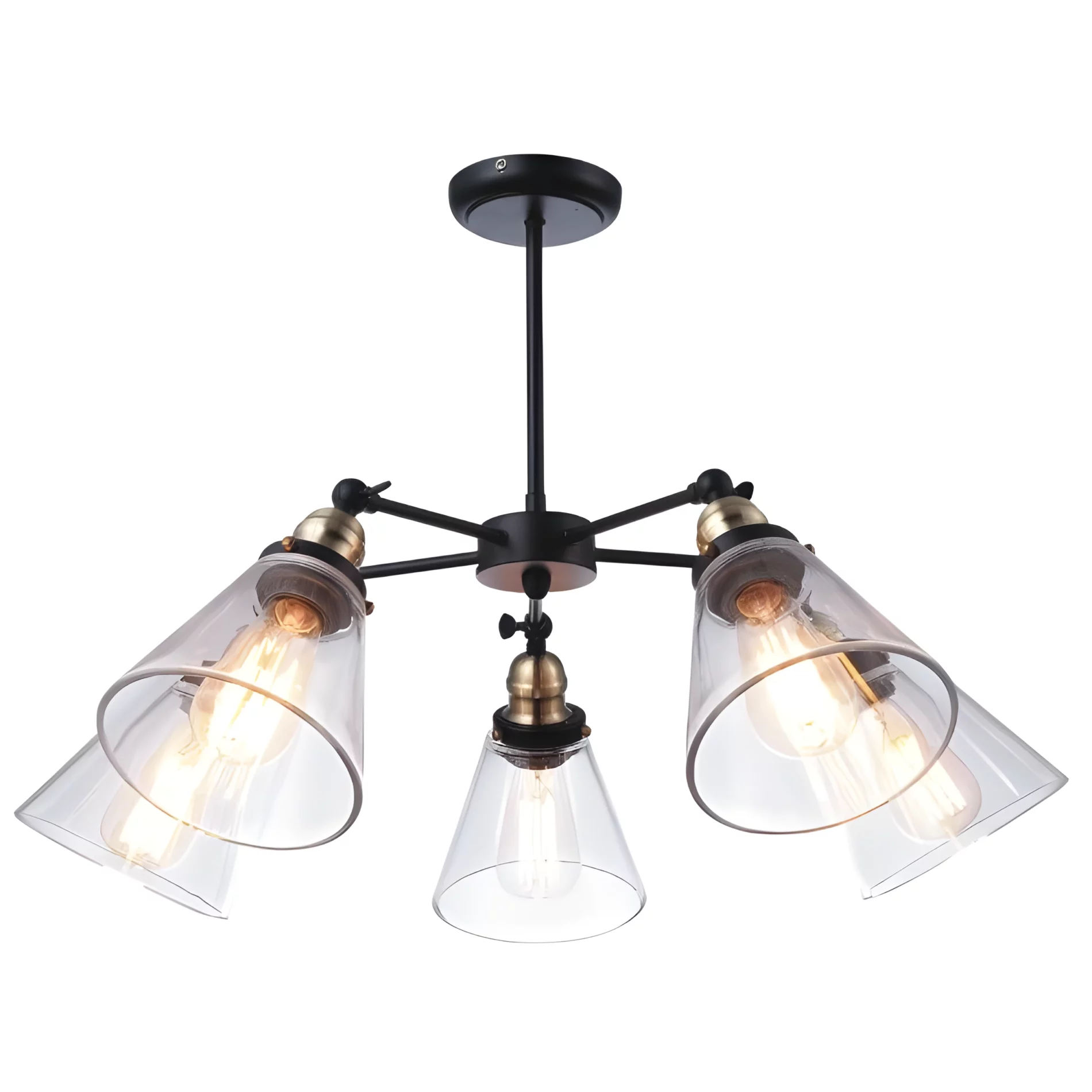 Szklany żyrandol Samanta nad stół do nowoczesnej jadalni