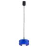 Lampa wisząca Tevo z niebieskim kloszem ze szkła G9
