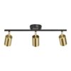 Lampa sufitowa Explore 3xGU10 czarno‑złota regulowana