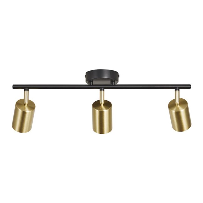 Lampa sufitowa Explore 3xGU10 czarno‑złota regulowana