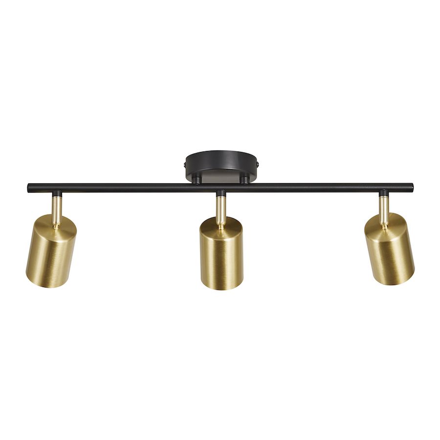 Lampa sufitowa Explore 3xGU10 czarno‑złota regulowana