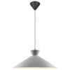 Lampa wisząca Dial 45 cm japandi warm grey z metalowym kloszem E27