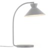 Szara lampa biurkowa Dial z regulowanym kloszem E27, styl retro