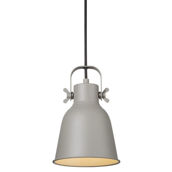 Szara metalowa lampa wisząca Adrian E27 25W Nordlux
