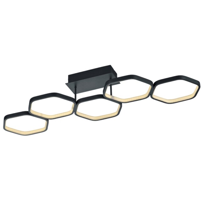 Vigo LED 24W antracytowy plafon sufitowy o designie plastra miodu