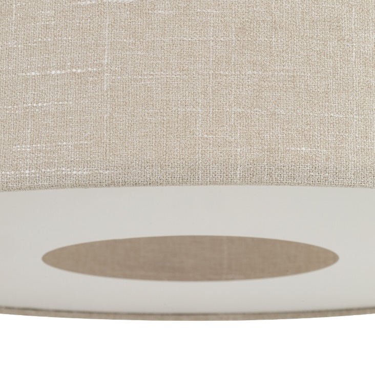 Plafon Santana S 23 cm z beżowym abażurem i złotą podstawą
