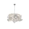 Lampa wisząca Leavy 70 cm biała – przestrzenna forma z liści do salonu