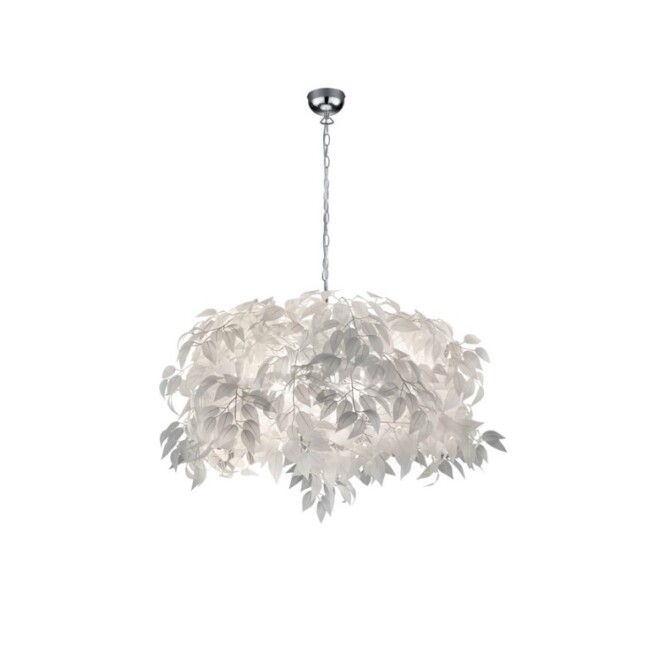 Lampa wisząca Leavy 70 cm biała – przestrzenna forma z liści do salonu