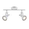Biała lampa sufitowa Aslak Nordlux z dwoma regulowanymi reflektorami GU10 35W IP20
