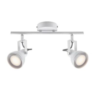 Biała lampa sufitowa Aslak Nordlux z dwoma regulowanymi reflektorami GU10 35W IP20