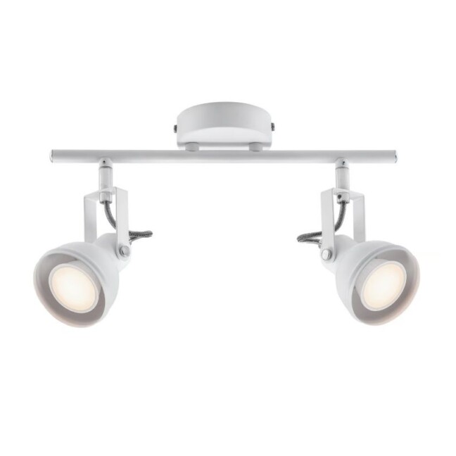 Biała lampa sufitowa Aslak Nordlux z dwoma regulowanymi reflektorami GU10 35W IP20