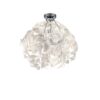 Lampa sufitowa Leavy 38 cm z ażurowym kloszem i srebrną podstawą