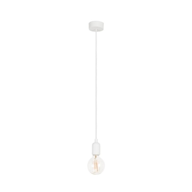 Lampa wisząca silikonowa biała E27 z możliwością regulacji długości