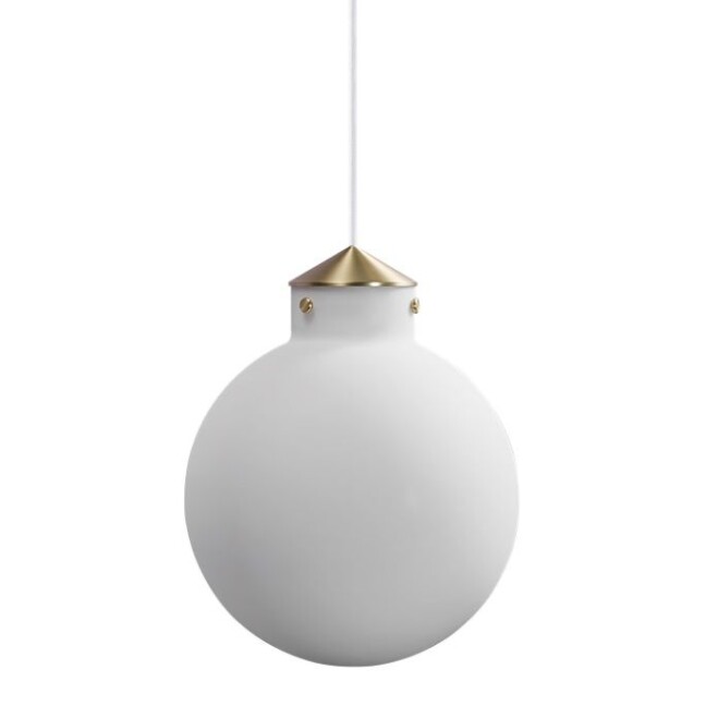 Lampa wisząca Raito 30 biało‑złota E27 szklana IP20 DFTP