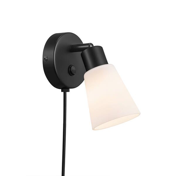 Czarny kinkiet Nordlux Cole z dotykowym włącznikiem E14 40W IP20