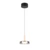 Lampa wisząca Celeste LED czarna z płaskim szklanym kloszem 10W 1100 lm