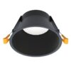 Oczko sufitowe UNO L czarne 14,5 cm GX53 IP20