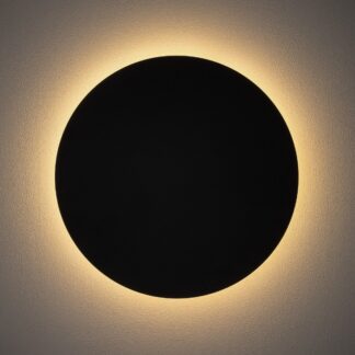 Kinkiet ścienny LED Ring M 35 cm czarny – dekoracyjne światło aureoli