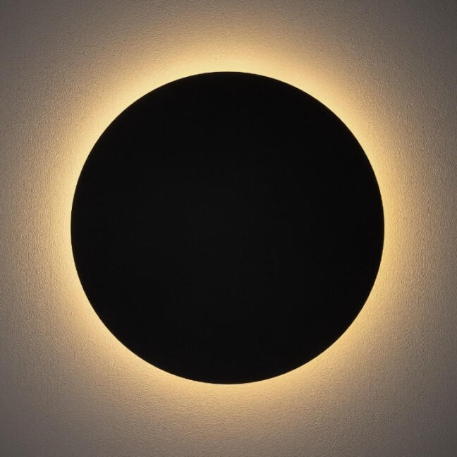 Kinkiet ścienny LED Ring M 35 cm czarny – dekoracyjne światło aureoli