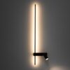 Kinkiet Easy czarny LED z reflektorkiem do czytania – lewa strona