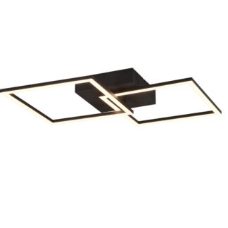 Plafon LED Trail 20W czarny z ruchomymi panelami geometrycznymi